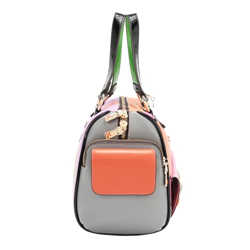 Nicole Lee Violet Blossom Wide Handbag, Vegan Leather3