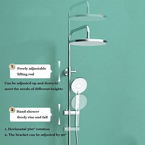 Robinet de douche mural anti brûlure avec écran LED de température - 4