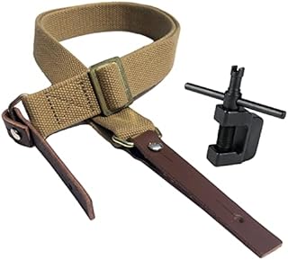 Type 56 Web Sling Shoulder Strap for Soviet Canvas AK/SKS Rifle Sling Includes a 7.62x39mm Rifle Adjustment Tool