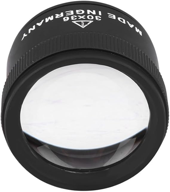 Black Jewelry Magnifier Glasses Jewelry 30X Loupes Microscope Optics Coin Magnifying Glass Tool(Magnifier)