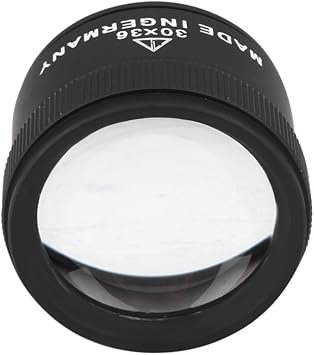 Black Jewelry Magnifier Glasses Jewelry 30X Loupes Microscope Optics Coin Magnifying Glass Tool(Magnifier)
