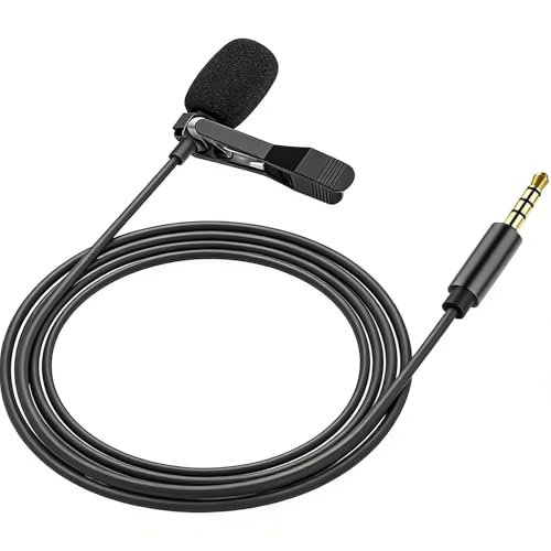 Vitalux ピンマイク 有線 3.5mm 4極 全指向性 コンデンサーマイク スマホ PC 対応 iPhone iPad Android カメラ 録音 ゲーム ライブ配信 オンライン授業 会議用