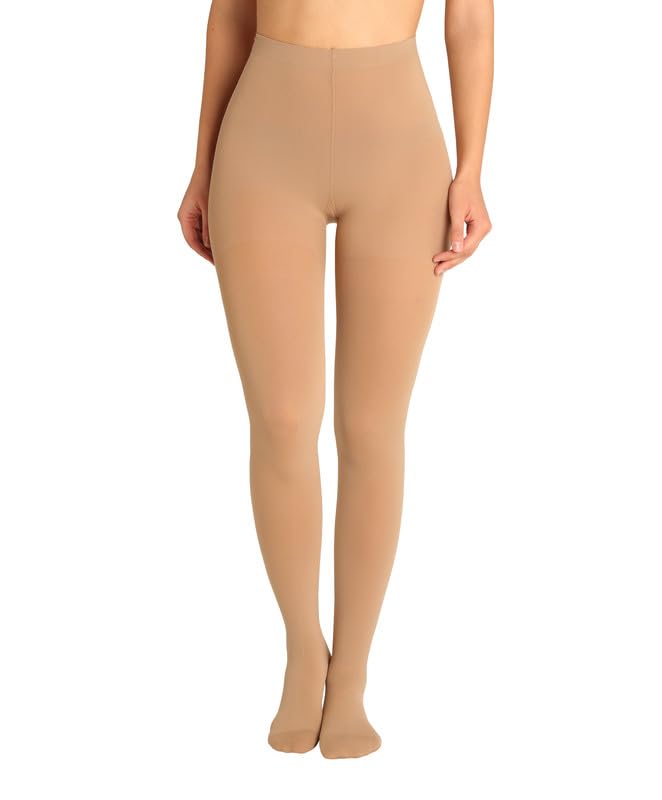 ®BeFit24 Collant a compressione graduata (18-21 mmHg, 90 Denari, Classe 1) da donna - I migliori collant per volo aereo - Ottime per gravidanza, trombosi, vene varicose