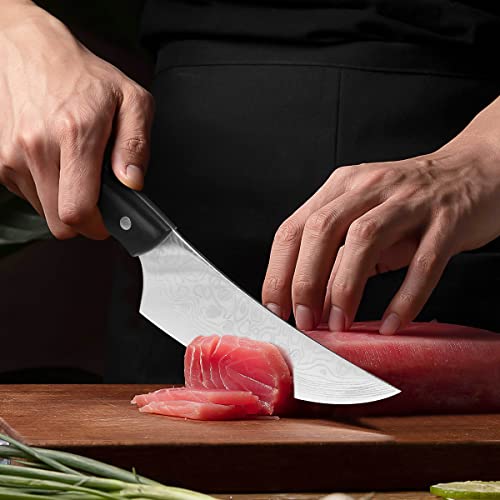 Besterisa 7 Inch Meat Cleaver - Butcher Knife And 6 Inch Boning Knife Bundle Sold For Cutting Meat - High Carbon German Stainless Steel En1.4116 Super Sharp Viking Meat Cleaver For Home Kitchen And Re #TOP6