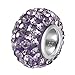 Produktbild ANDANTE-Stones 925 Sterling Silber Kristall Strass Bead Charm * Lilac Shine * Element Kugel für European Beads Modul Armband + Organzasäckchen