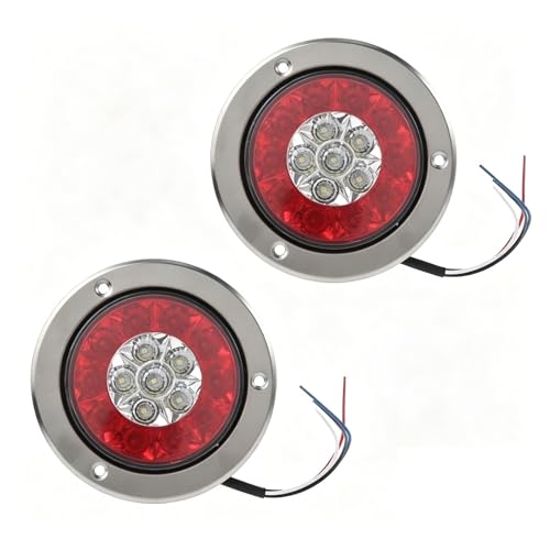 Feu arrière remorque 16LED rond rouge pour sécuriser vos trajets en camion benne