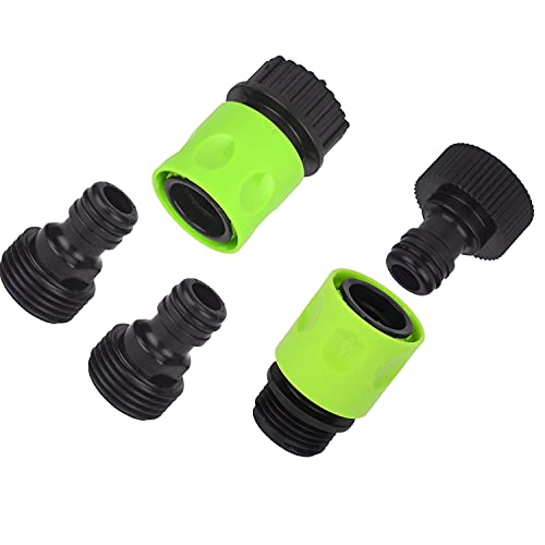 Set of 5 Complete Garden Hose Quick Connect Kit Plastic Hose Tap Adapter Connector - Thumbnail 3
