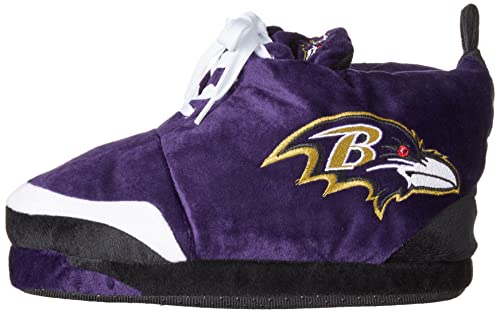 Image of FOCO Mens NFL Team Logo Plush Oversized Sneaker Slippers