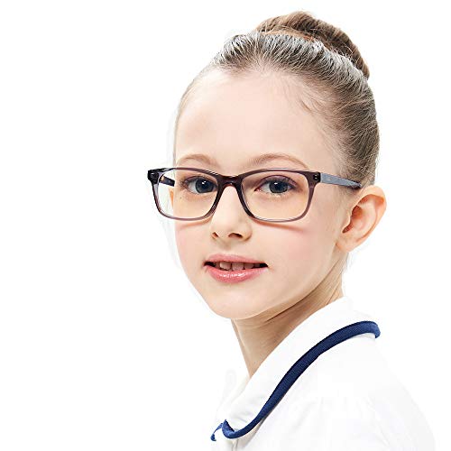 Eye Strain Glasses for Kids Blue Light Filter-Anti-Reflective,Anti-Glare,Uv Protection (TK4001C1) …