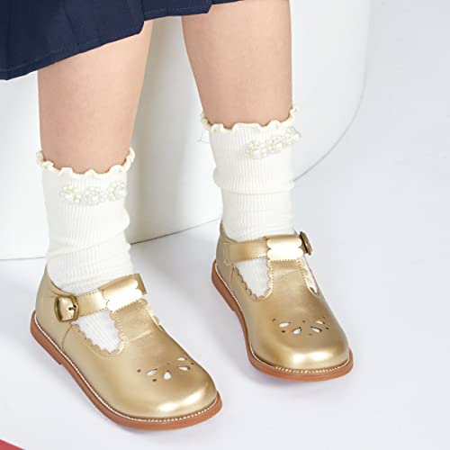 Image of PHIRAMIN Toddler Girl Mary Jane Dress Shoes-Little Girl School Uniform Shoes for Wedding Party