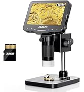 Elikliv Coin Microscope EDM4 Max, 4.3" LCD Digital Microscope1000x, Coin Magnifier with 8 Adjusta...