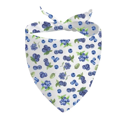 Bandana pour Chien Blueberry Bavoirs Triangulaires Respirant Triangle Dog Scarf Décorer Bandana Pets pour Chiens Chats Chiot Party Dress Up 30X70Cm
