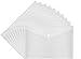 A4 Size Premium Translucent Document Folders 20pcs PVC Envelope with Snap Button Closure - Water & Tear Resistant, White