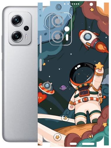 Image of AtOdds - Full Body Back Screen Guard Protector Film - Lamination Wrap Skin Sticker Compatible with REDMI K50i (5G) | Scratchproof Matte Finish (Space)