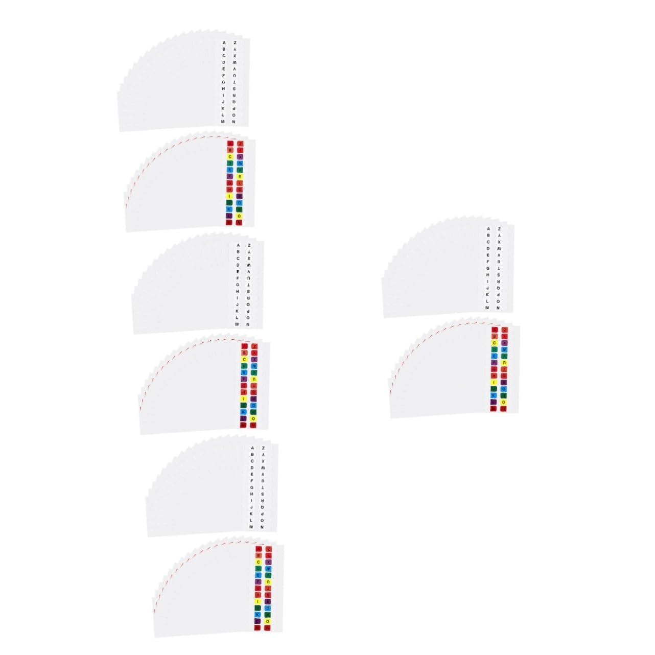 Uonlytech 4 Set Schede Indicatori Adesivi Colorati Per Quaderni Etichette Alphabetiche Per Segnalibri E Organizzazione Per Ufficio E Studio 30 Fogli*4