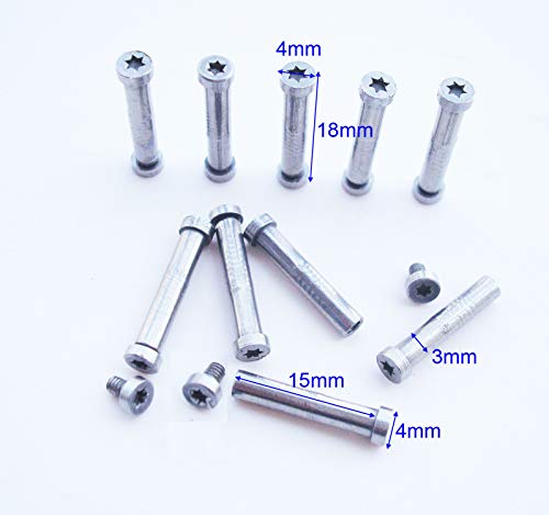 5Afashion Stainless Steel Folding Pocket Knife Screws,Hunting Knives Handle Fasteners,Edc Knife Shaft Rivets,Pack Of 10 Sets (4Mm) #TOP1