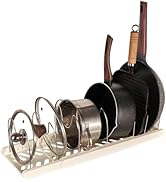 Amazon.com: ylmijfe Expandable Pot and Pan Organizers Rack,Pot Lid ...