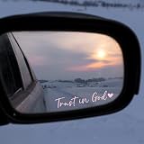 BoopZilla 3PCS I Love You Drive Safe Mirror Sticker (Trust in God (Pink))