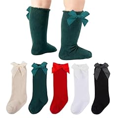 5 Pairs-red,dark Green,cream,black,white
