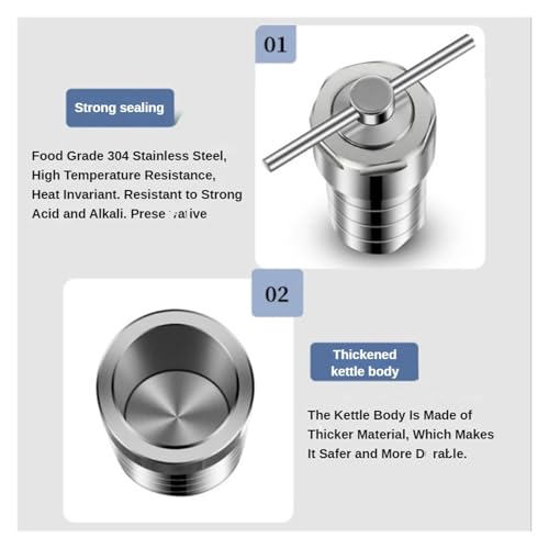 Equipo de laboratorio de autoclave hidrotermal de 25ml con interior PTFE 4