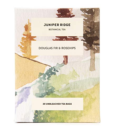 Juniper Ridge Douglas Fir & Rose Hip Botanical Tea - Tart & Tangy, Citrus, & Mild Evergreen Notes - Vegan, Caffeine Free & Gluten Free - 20 Unbleached Teabags #TOP1