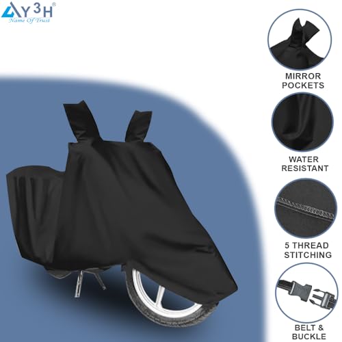 Image of Universal Scooty Bike Cover for Rain, UV Protect, Dustproof & Water Resistant | All Weather Protection Two Wheeler Covers Upto All Scooty