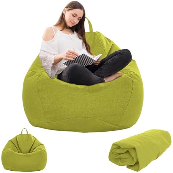 Gohytal Worek do siedzenia dla dzieci i dorosłych, 100 x 120 cm Worek do siedzenia dla dorosłych, Duży Gaming worek do siedzenia XL Bean Bag Chair, tylko pokrowiec bez wypełnienia, Fotel worek do