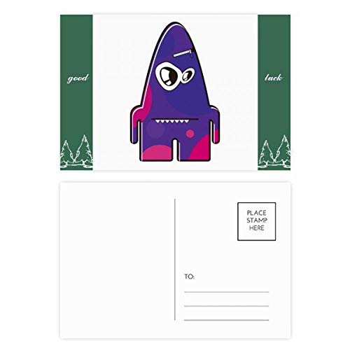 Cartes postales alien violettes DIYthinker pour décorer un bureau ou envoyer des vœux