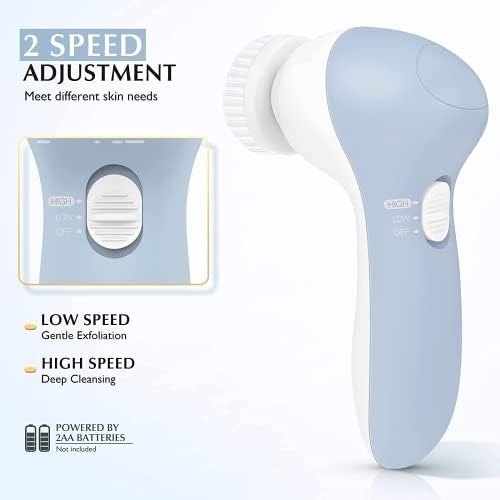 Facial Spin Brush Face Cleansing: Electric Exfoliator Spinning Cleanser Device Waterproof Gentle Removing Blackhead, Exfoliating, Deep face Scrubbing Skin Care for Women Men Teenage Girls Gifts Set