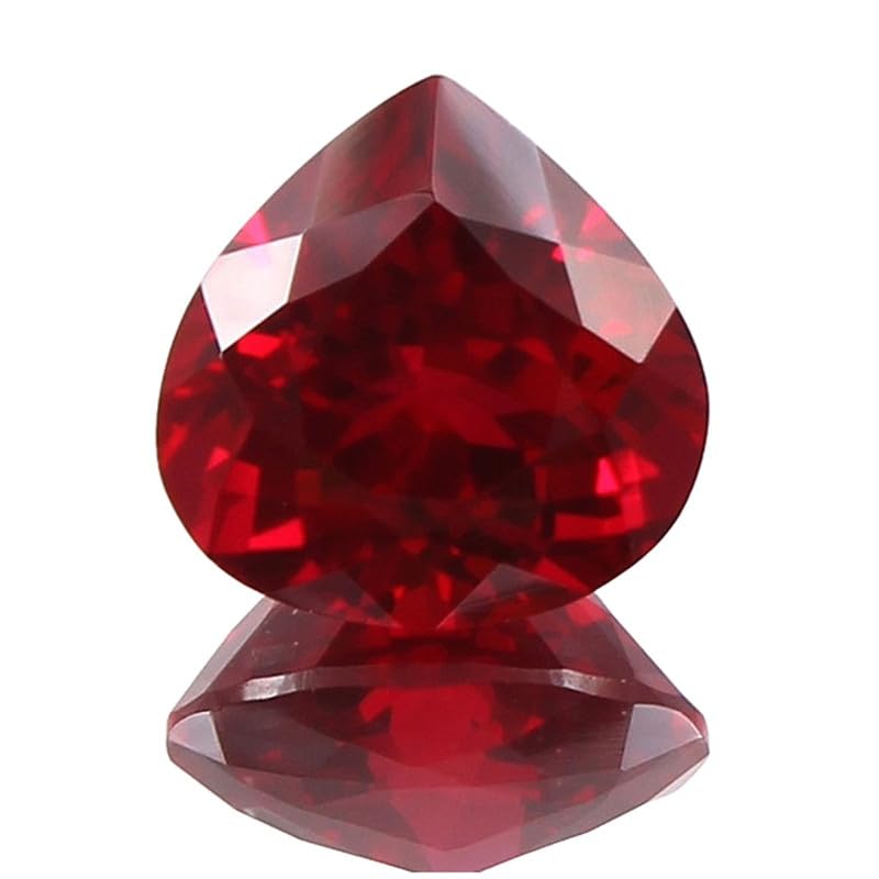 Rubis rouge naturel en cœur pour créer un pendentif ou cadeau personnalisé