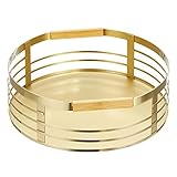 mDesign Lazy Susan Drehteller aus Metall, drehbarer Aufbewahrungs-Organizer mit...