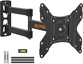 ELIVED Tilt Swivel TV Bracket for Most 14 - 40 Inch LED, LCD, OLED Flat / Curved TVs with Max VESA 200x200mm up to 15KG, Full Motion TV Wall Bracket with Articulating Arm, Monitor Wall Mount EV013