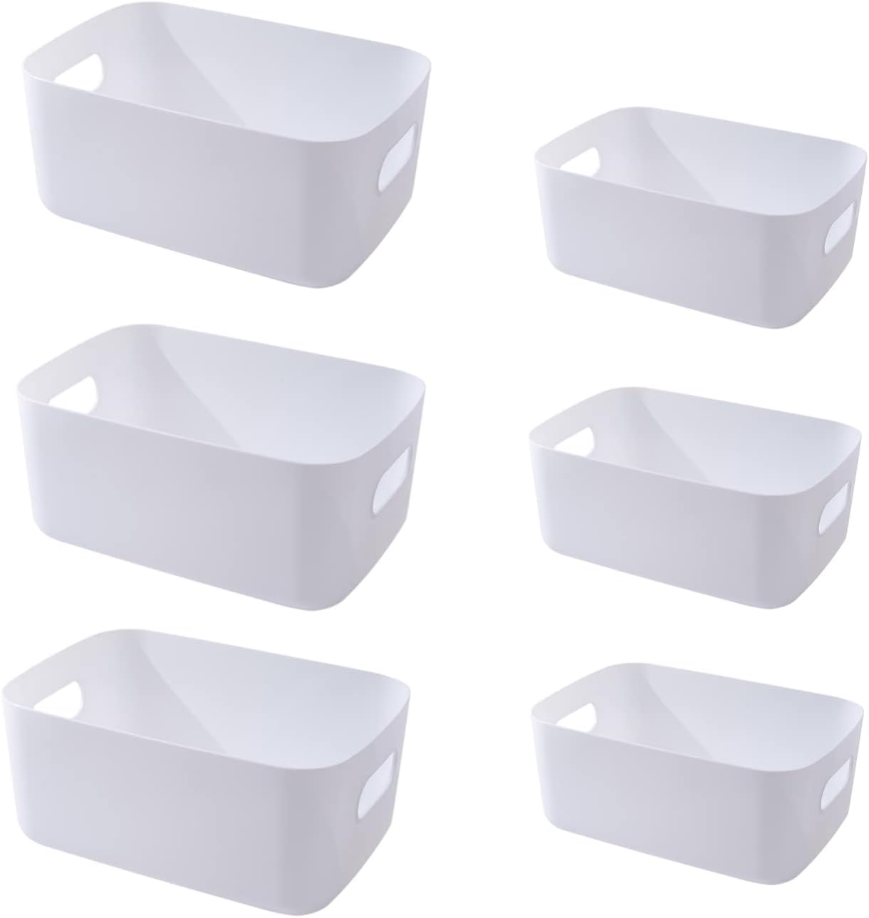 Plastic Storage Box,Plastic Storage Boxes with Handles for Kitchen,Cupboard,Office,Bathroom