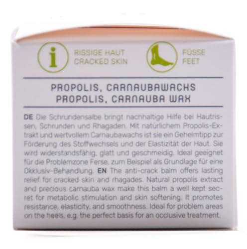 Peclavus Basic Schrundensalbe Propolis u. Canaubawachs, Salbe gegen Hornhaut und Risse an der Fußhaut, 50 ml