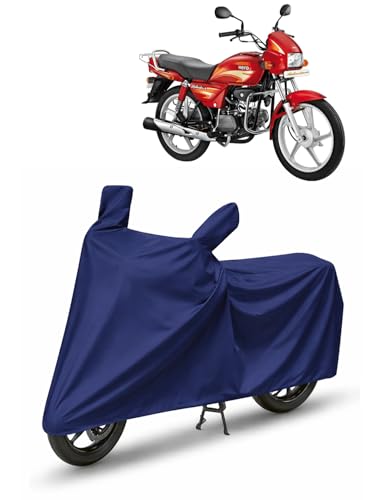 KARKING Bike Cover for Hero Splendor Plus with Side Mirror Pocket & Buckle Belt | HIGH Material Quality | Weather Resistant