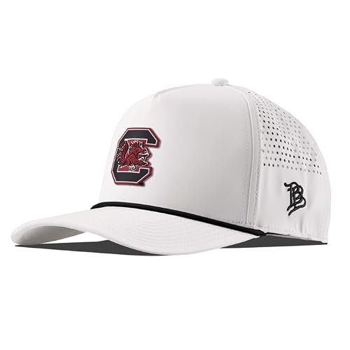 Branded Bills Officially Licensed x South Carolina Fighting Gamecocks White 5-Panel Gamecocks Garnet PVC