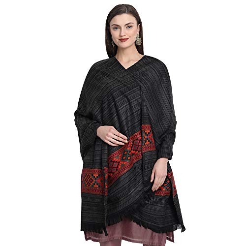 Zamour Women's Kullu Himachali Woolen Shawl Stole Wrap 40 in x 80 in2