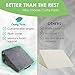 Cushy Form Wedge Pillows for Sleeping - Multipurpose Memory Foam Bed Support Rest & Knee Pillow for Back, Neck & Post-Surgery, Versatile Snoring Relief Back Pillow for Bed - Gray﻿