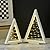 Lighted Christmas Tabletop Decorations, 2Pcs LED Lights Wooden Christmas Tree Table Decor Battery Operated Wood Craft Light Up Ornament for Holiday Winter Party Desk Home Mantel Display Xmas (White)