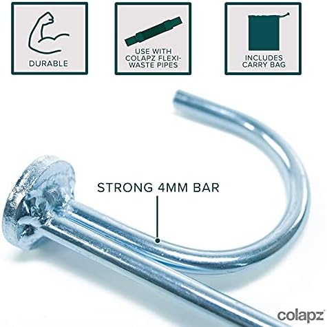 Colapz Caravan Accessories - Flexi Waste Pipe Caravan Waste Pipe Positioning Rock Pegs for Hard and Soft Ground -10 Pegs
