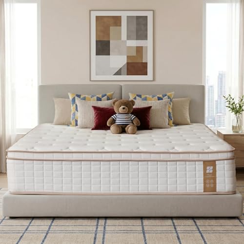 Image of Profus 14 Inch King Size Mattress, Memory Foam King Mattress for Cool Night & Pressure Relief, Medium Firm Feel with Strong Edge Support & Motion Isolation, CertiPUR-US Certified Mattress in A Box