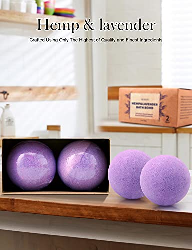Kastu K-DMYY-1 Bath Bombs,2 Pack Fizzy Spa Gift Natural Hemp Oil Extract And Lavender Essential Oils Bath thumb #3