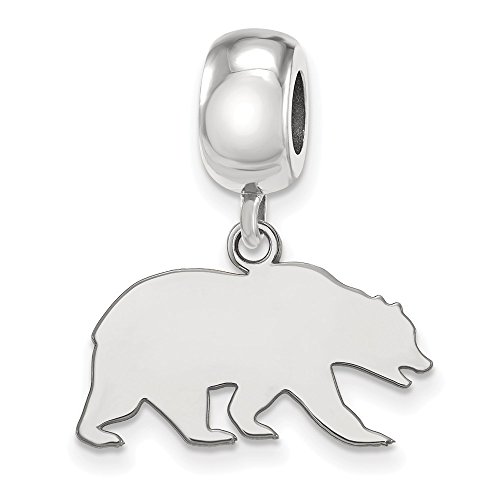 Cal Bead Charm Small (1/2 Inch) Dangle (Sterling Silver)