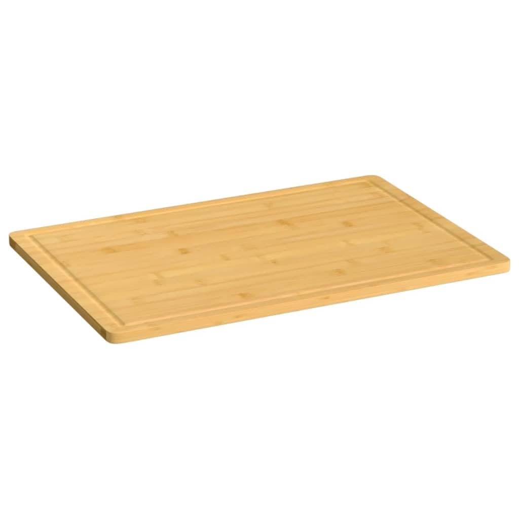 Planche à découper en bambou 40 x 60 x 1,5 cm avec rainure de jus, planche à découper et planche à fromage pour cuisine, barbecue, tapis antidérapant pour protection des couteaux