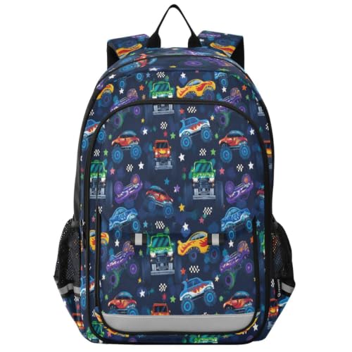 Sac à dos ordinateur fille garçon pour l'école et sorties motif camion