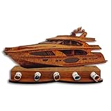 DRO Design Geldgeschenke, Geschenkverpackung Holz-Optik Yacht Motiv – Bargeldgeschenk, Geldpräsent, Kreatives Geldgeschenk, Geburtstag, Hochzeit, Weihnachten