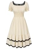 Eingenschaften: Dieses Steampunk-Kleid mit einem einzigartigen und glamourösen Stil kombiniert ein Oberteil, Spitze und Rüschen und ist mit eleganten, fließenden Stoffen gefüttert.