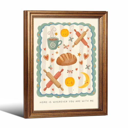 FoxUncle Whimsical Colorful Food Wall Art Cute Preppy Coffee Bread Poster