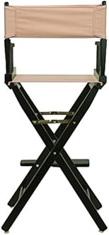 Casual Home 30" Director's Chair Black Frame-with Tan Canvas, Bar Height