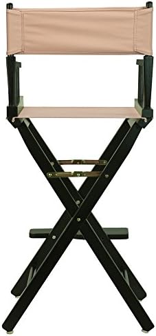 Casual Home 30" Director's Chair Black Frame-with Tan Canvas, Bar Height